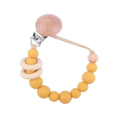 Clip De Chaîne Sucette Bébé Soins Infirmiers Dentition Sucette Silicone Perle Chaîne Clip G99c