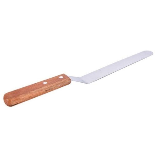 1 Spatule Couteau Lisseur Pelle Coudée À Pâtisser En Bois Acajou Et Acier Inoxydable Courbé Souple - Lisser Pour Crème , Glaçage, Nappage Pour Gâteau , Cake Design , Pâtisserie ...