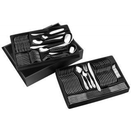 Menagere 84 Pcs Miroir Coffret Noir  Pradel Excellence