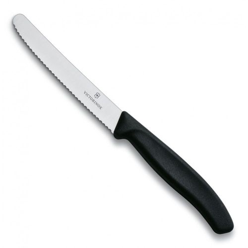 Couteau Table/Tomate Victorinox Lame Crantee 11cm Bout Rond