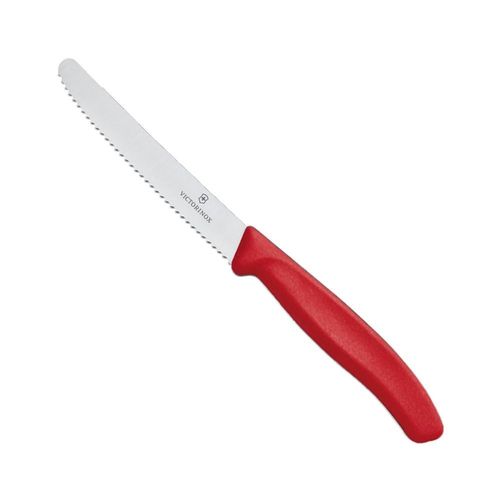 Couteau Table/Tomate Victorinox Lame Crantee 11cm Bout Rond
