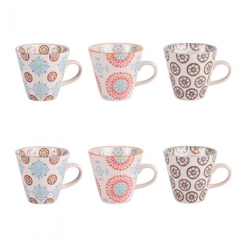 Coffret 6 Tasses Bohème 17 Cl