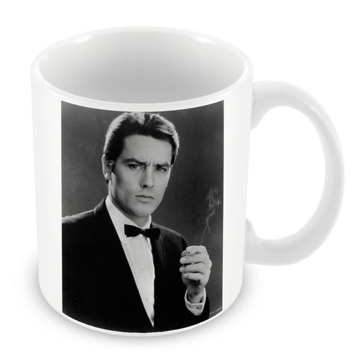 Mug Céramique Tasse Photo De Star Célébrité Alain Delon Acteur Vieux Cinéma Original 1 Cigarette