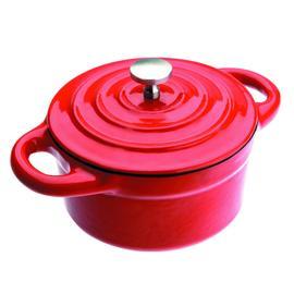SITRAM - 711069 cocotte fonte emaillee ronde 5l rouge interieur