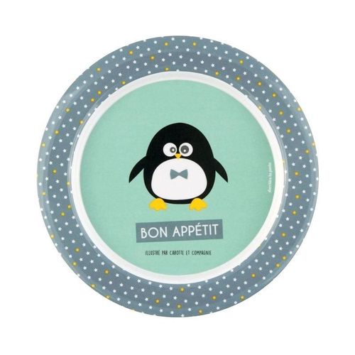 Assiette Plate Gamme Pingouin Bleu Diamètre 22cm