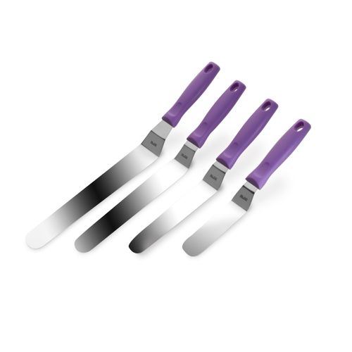 Spatule Coudee Inox 30 Cm Manche Plastique