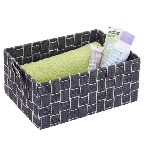 Panier De Rangement Hwc-C37, 12x28x20cm   Gris Foncé