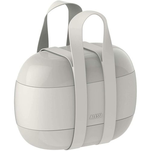 Alessi-Food À Porter Boîte À Lunch Avec Trois Compartiments En Résine Thermoplastique, Gris