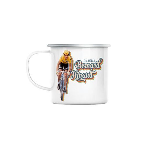 Mug En Métal Emaillé Bernard Hinault Vintage Vélo France Cyclisme Tour