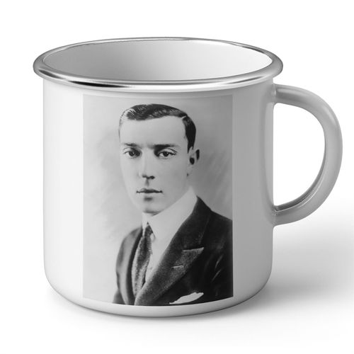 Mug En Métal Emaillé Buster Keaton Acteur Hollywood Retro Portrait Vintage