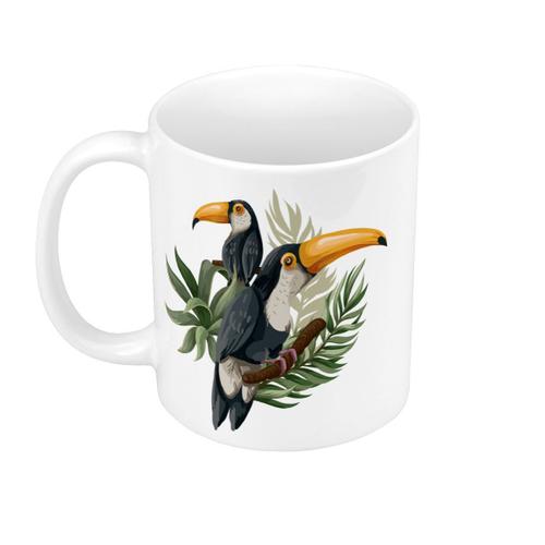 Mug Céramique Toucan Perché Arbre Tropical Exotique Jungle Oiseau