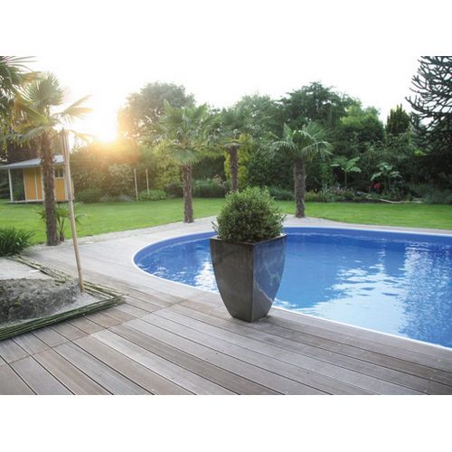 Kit piscine enterrée AQUALUX acier ovale 7x3.5x1.2m