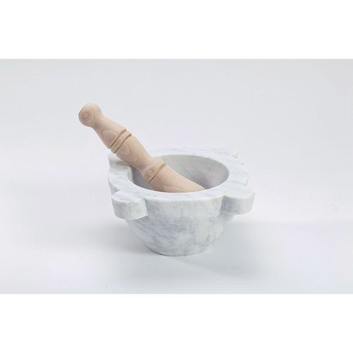 Mortier Marbre 20 Cm Avec Pilon Bois