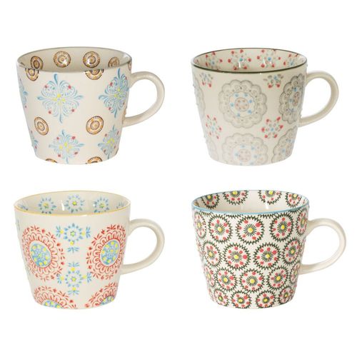 Coffret De 4 Tasses Bohème 30 Cl