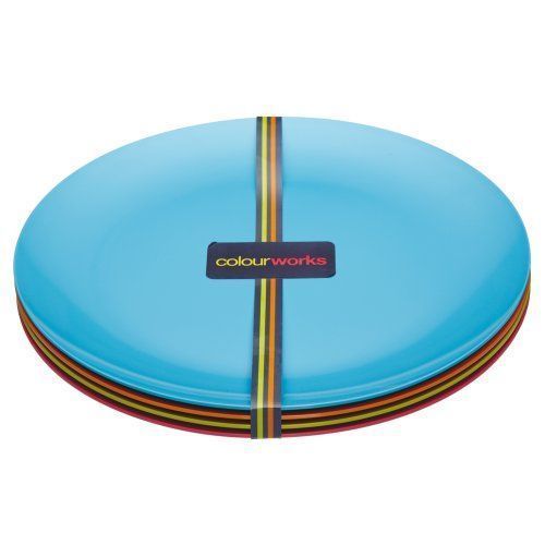 Kitchen Craft Colourworks Assiettes En Mélamine, 28cm, Ensemble De 4