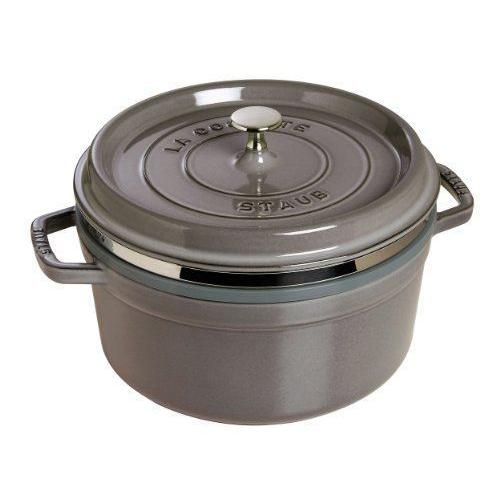 Staub 1133818 Cocotte Rond Avec Cuit-Vapeur Gris Graphite 26 Cm