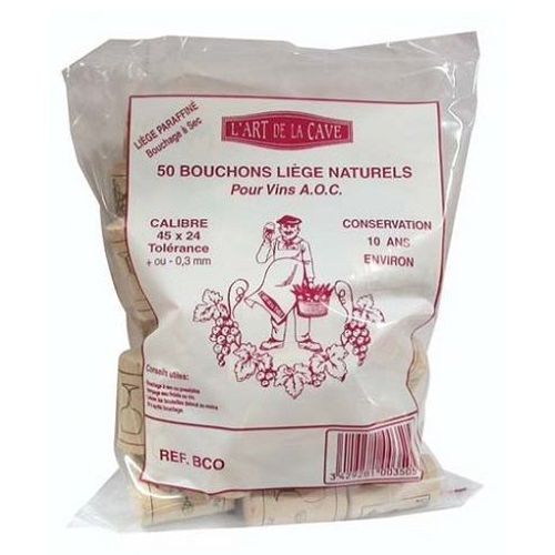 Bouchon Cylin.45x24 10an.Paraf.Sac50 Colamaté