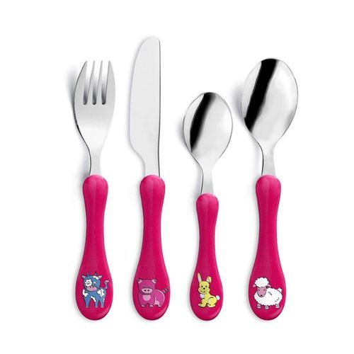 Enfant - Service 4 Couverts Enfants Fushia