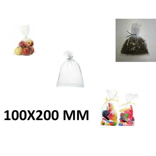 50x Sachet Poche Plastique Alimentaire Pebd 100x200mm 10x20cm Sac 50u