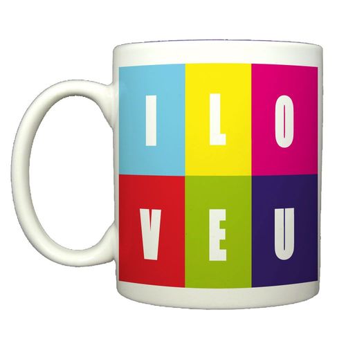 Mug Saint Valentin "I Love You Colors"
