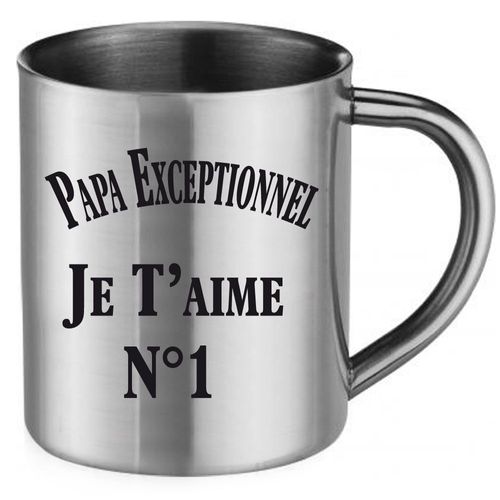 Mug Fête Des Pères En Inox Papa Exceptionnel