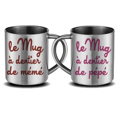 Mugs Humoristiques Le Mug À Dentier De Pépé Et Le Mug À Dentier De Mémé