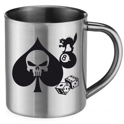 Mug Inox Biker, Gothique "As De Piques"