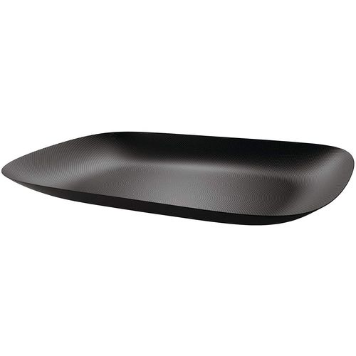 Plateau Rectangulaire Alessi-Moiré En Acier Et Résine Colorés, Noir