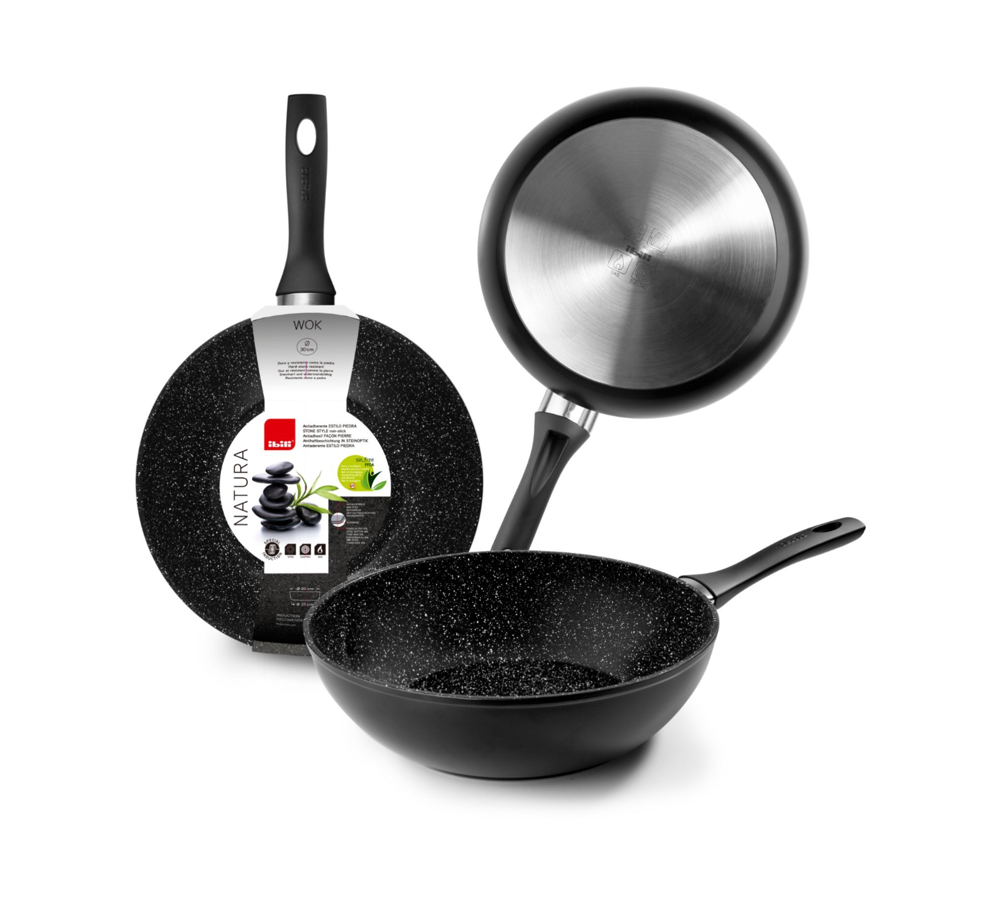 Wok Natura Facon Pierre 30 Cm