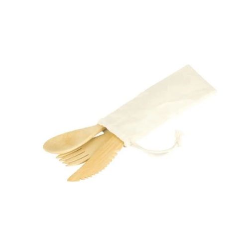 Set De Couverts Réutilisables En Bambou 21cm