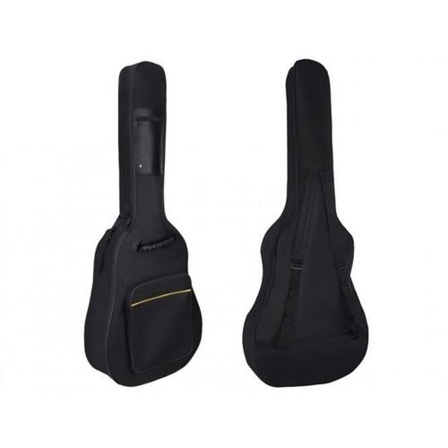 Housse Étui Matelassé De Guitare Guitares Acoustiques Et Classiques 4/4 Noir