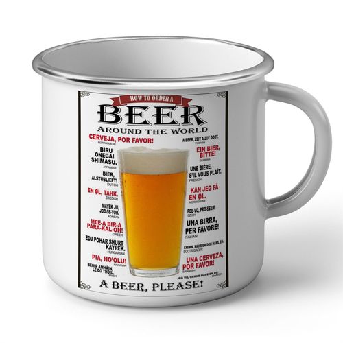 Mug En Métal Emaillé Comment Commander De La Bière Dans Le Monde