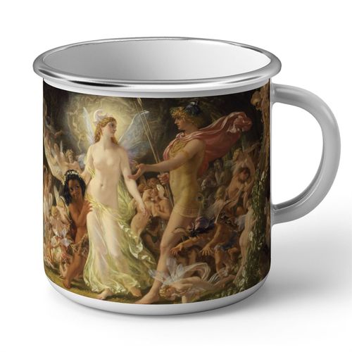 Mug En Métal Emaillé Paton La Querelle D'oberon Peinture Mythologie Shakespeare