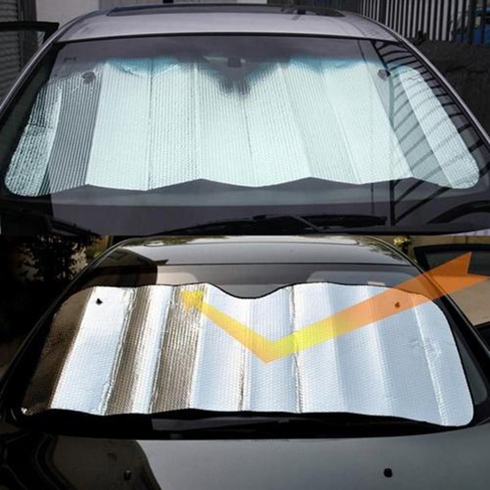 Pare-soleil avant de voiture 140X70Cm, 1 pièce, protection solaire Standard  pour garder le véhicule au frais, protection contre les rayons UV, style