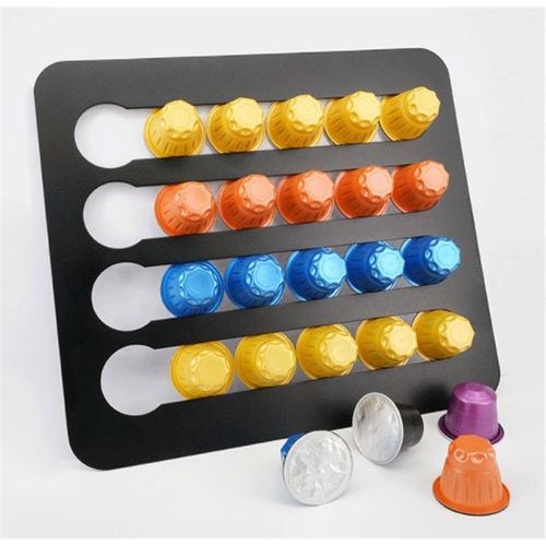 Support De Rangement Mural (Capacité 24), - Porte-Capsule - Couleurs (Noir Mat)