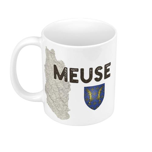 Mug Céramique Meuse 55 Departement Bar-Le-Duc Carte Ancienne Est France