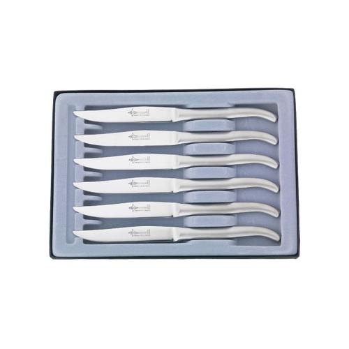 Laguiole Coffret 6 Couteaux 23cm G. David Monobloc Inox Microdents 2899