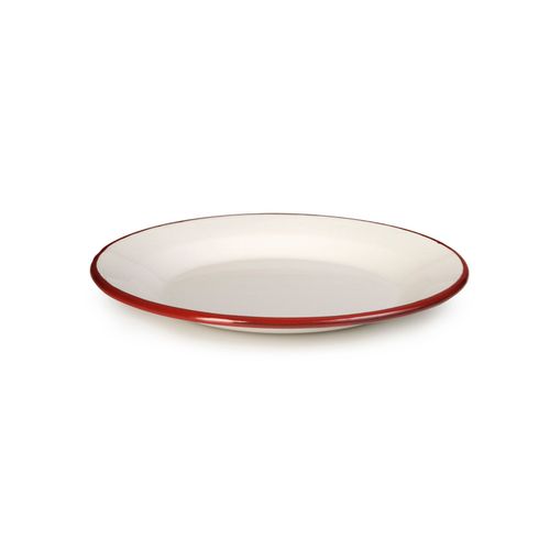 Assiette Plate Email Bordeaux 22 Cm
