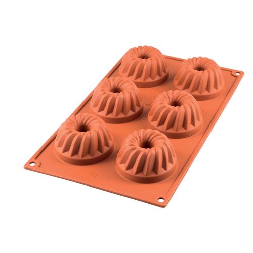 Moule Silicone 6 Mini Kougelhopf 7 Cm