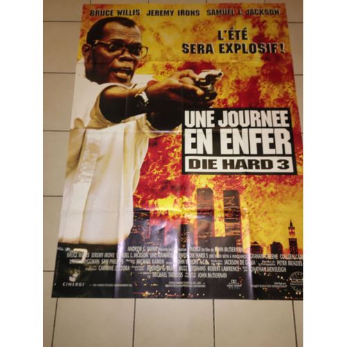 Une Journée En Enfer (Die Hard 3) - Affiche De Cinéma Originale - Etat Neuf, Jamais Affichée - Film De John Mctiernan, Avec Bruce Willis, Jeremy Irons, Samuel L. Jackson