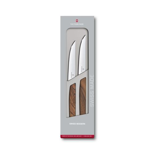 Couteau À Steak Swiss Modern Set De 2 Lames Lisses