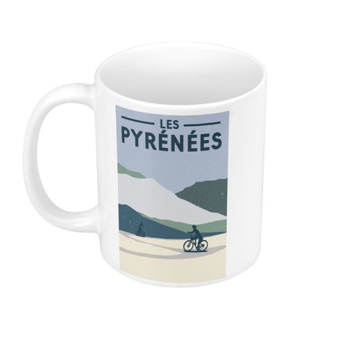 Mug Céramique Les Pyrénées Vélo France Cyclisme Tour Montagnes