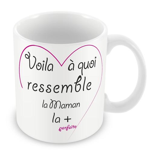 Mug Céramique Tasse Voilà À Quoi Ressemble La Maman La Plus Parfaite Coeur Rose