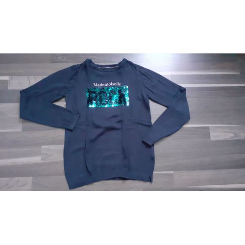 Pull Bleu Marine Paillettes 12 Ans Kiabi