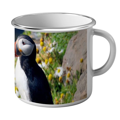 Mug Emaillé Métal Macareux Fraterculini Oiseaux Marins