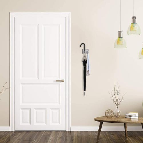 4 Pcs Porte-Balai Mural,Adhésif Mop Support Avec Crochets,Placard À Balais  Multifonction Pour Cuisine,Salle De Bain, Jardin