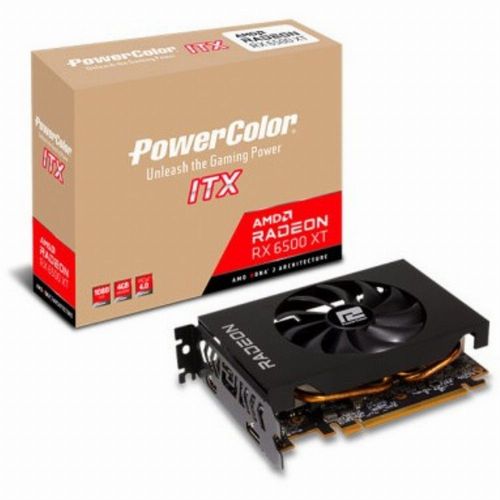 Rx 6500 Powercolor Compatible Radeon Rx6500 Itx 4gb Gddr6 Hdmi Dp - 4
