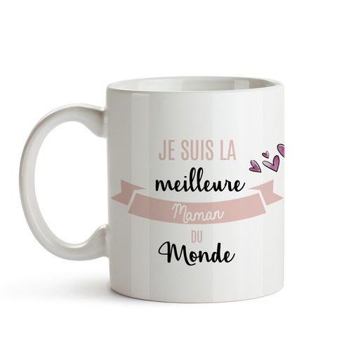 Mug Je Suis La Meilleure Maman Du Monde - Mug En Céramique 25 Cl - Cadeau Fête Des Mères