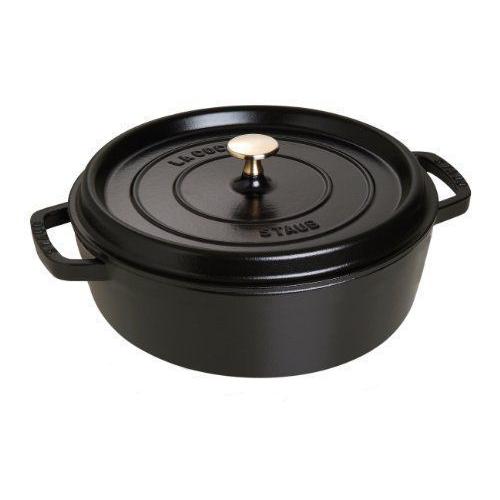 Staub 1112625 Cocotte Rond Basse Noir Mat 26 Cm