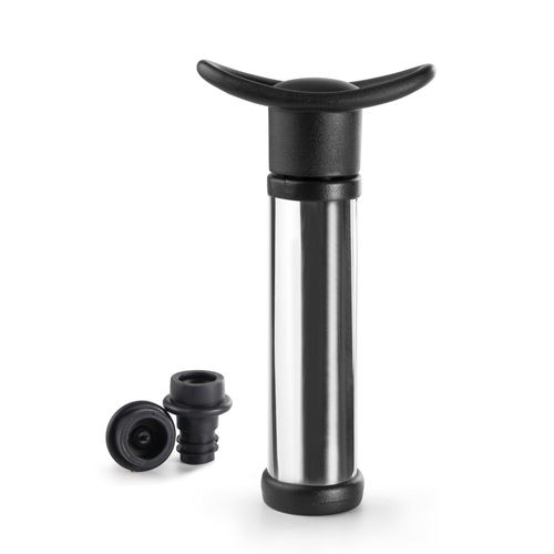 Pompe A Vide Inox + 2 Bouchons 15 Cm